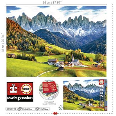 Puzzel Educa Autumn in the Dolomites 2000 Onderdelen