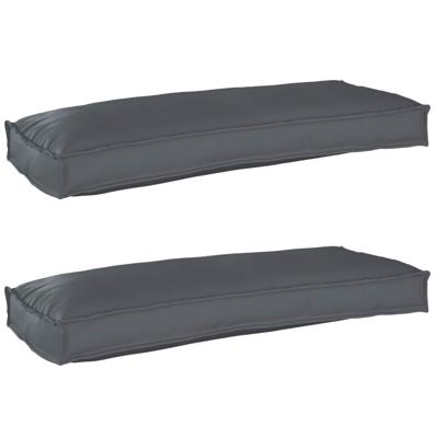 VidaXL Pallet kussen set 2 pcs antraciet 100 x 40 x 8 cm oxford stof