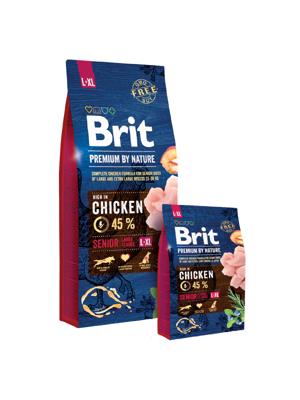 BRIT Premium by Nature Senior Large / Extra Large Chicken - droog hondenvoer - 15 kg