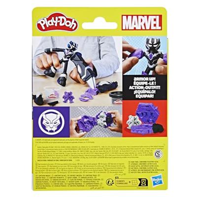 Play-Doh Black Panther, scherpe klauwen met flexibele figuur en boetseerklei, leeftijd 4, Marvel