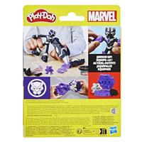 Play-Doh Black Panther, scherpe klauwen met flexibele figuur en boetseerklei, leeftijd 4, Marvel - thumbnail