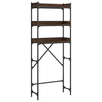 Wasmachinerek 67x25x163 cm bewerkt hout bruineikenkleurig Wasmachinerek 67x25x163 cm bewerkt hout bruineikenkleurig