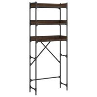 Wasmachinerek 67x25x163 cm bewerkt hout bruineikenkleurig - thumbnail