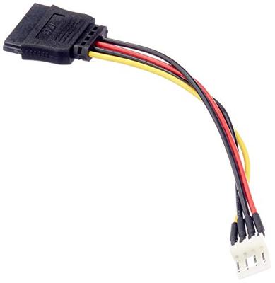 Delock Stroom Aansluitkabel [1x SATA-stroomstekker - 1x Floppy stekker 4-polig] 0.15 m Zwart, Rood, Geel