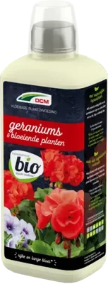 DCM Vloeibare Plantenvoeding Geraniums & Bloeiende Planten 0,8L