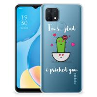 OPPO A15 Telefoonhoesje met Naam Cactus Glad - thumbnail