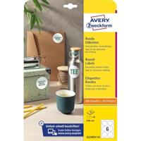 Avery Zweckform ronde etiketten, diameter 80 mm, wit, afneembaar, 60 etiketten, 10 vellen - thumbnail