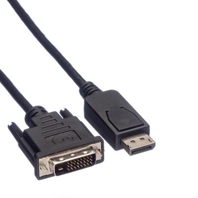 ROLINE DisplayPort Kabel DP Male - DVI Male (24+1), zwart, 1,5 m