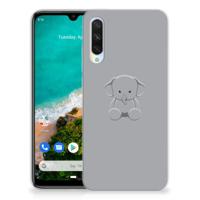 Xiaomi Mi A3 Telefoonhoesje met Naam Grijs Baby Olifant - thumbnail
