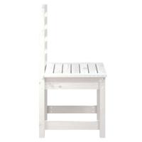 Tuinstoelen 2 st 50x48x91,5 cm massief grenenhout wit - thumbnail