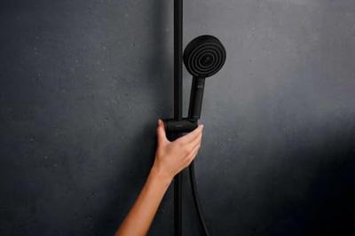 Hansgrohe Pulsify S Puro Showerpipe 260 1jet met thermostaat en handdouche 3jet, mat zwart Hansgrohe Pulsify S Puro Showerpipe 260 1jet met thermostaat en handdouche 3jet, mat zwart