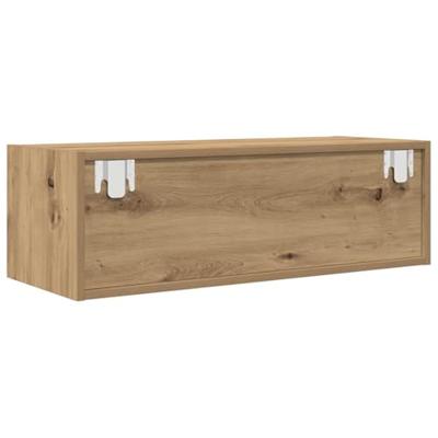 Tv-meubelen 2 st 80x31x25,5 cm bewerkt hout artisanaal eiken