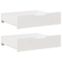VidaXL Bedlades 2 st 75x55x17 cm massief grenenhout wit - thumbnail
