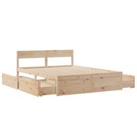 Bedframe zonder matras massief grenenhout 140x200 cm - thumbnail