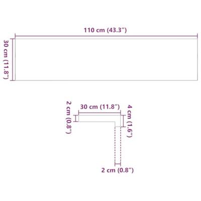 VidaXL Traptreden 2 st 110x30x2 cm massief eikenhout donkerbruin