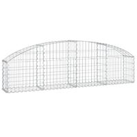 VidaXL Schanskorf gewelfd 200x30x40/60 cm gegalvaniseerd ijzer - thumbnail