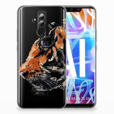 Smartphone hoesje Huawei Mate 20 Lite Watercolor Tiger