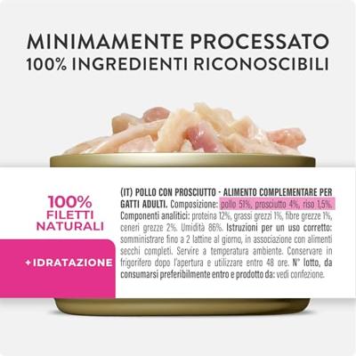 SCHESIR Chicken with ham in jelly - nat kattenvoer - 70g
