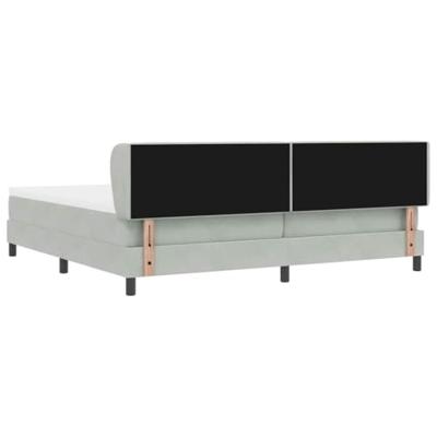 Boxspringbed met donkergrijs fluwelen matras 80x200 cm