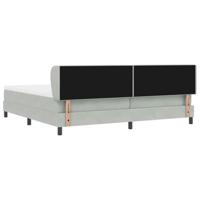 Boxspringbed met donkergrijs fluwelen matras 80x200 cm - thumbnail