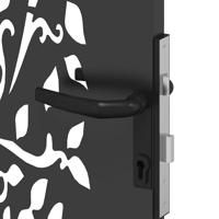 Tuinpoort met slot Zwart 105 x 200 cm Poedergecoat staal - thumbnail