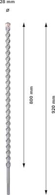 Bosch Accessories Bosch Power Tools 1618596504 Hamerboor 28 mm Gezamenlijke lengte 920 mm SDS-Max 1 stuk(s)