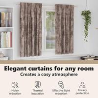 VidaXL Velvet gordijnen 2 pcs cappuccino 175 x 140 cm fluweel - thumbnail