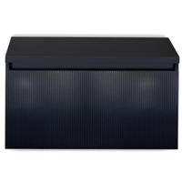 Frozen 3D Badmeubelset 80 cm - Greeplijst in Kleur - Inclusief Wastafelbovenblad Zwart Mat - thumbnail