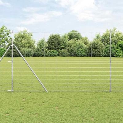 VidaXL Weidehekwerk zilver 50 x 1,5 m gegalvaniseerd staal VidaXL Weidehekwerk zilver 50 x 1,5 m gegalvaniseerd staal