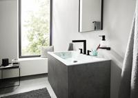 Wastafelmengkraan Finoris HansGrohe 3-gats 160 met Push-Open Waste Mat Zwart - thumbnail