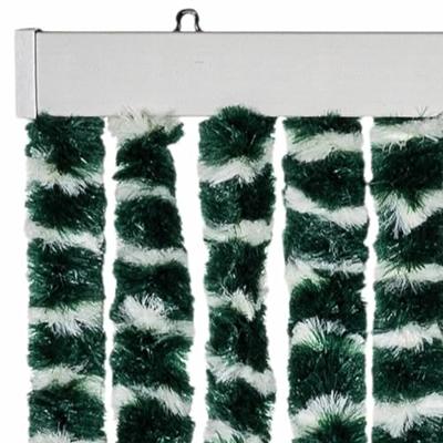 Vliegengordijn 118x220 cm chenille groen en wit - thumbnail