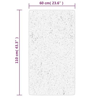 VidaXL Vloerkleed huarte laagpolig zacht wasbaar 60x110 cm grijs