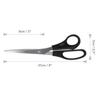 Quantore Schaar westcott buro 210mm rvs met kunststof grip groot oog - thumbnail