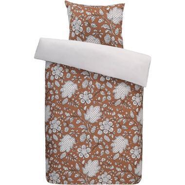 Dekbedovertrek May - terra/bruin - 140x200/220 cm - Leen Bakker