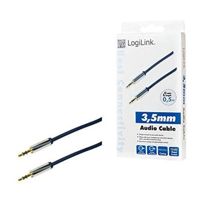 LogiLink CA10050 Jackplug Audio Aansluitkabel 0.50 m Zwart (mat) LogiLink CA10050 Jackplug Audio Aansluitkabel 0.50 m Zwart (mat)