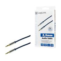 LogiLink CA10050 Jackplug Audio Aansluitkabel 0.50 m Zwart (mat) - thumbnail