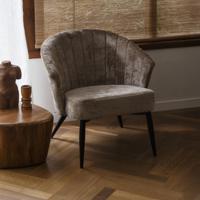 Dutchbone Fauteuil 'Georgia' Chenille, kleur Beige - thumbnail