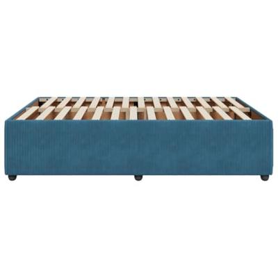 Bedframe fluweel blauw 140x190 cm