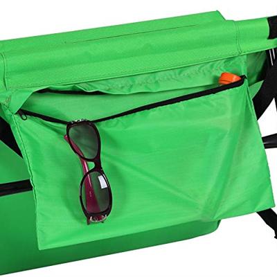 Strandmat met Rugleuning en Kussen 158cm x 56cm groen