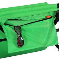 Strandmat met Rugleuning en Kussen 158cm x 56cm groen - thumbnail