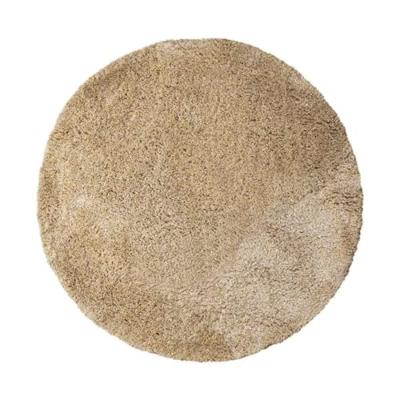PTMD Jups Beige fabric handwoven carpet round M