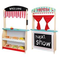 Joueco theater en winkel met accessoires, 2in1 - thumbnail