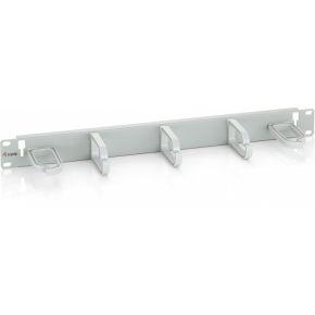 Equip 327312 19 inch cable management panel w. 5 holder, 1u light grey