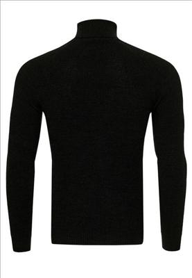 RustyNeal - Heren Coltrui - Zwart - Aansluitend - Ronde Hals