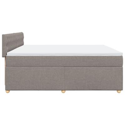 Boxspring met matras stof taupe 120x200 cm - thumbnail