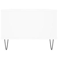 Salontafel 90x50x36,5 cm bewerkt hout wit - thumbnail