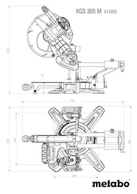 Metabo Afkortzaag KGS 305 M met trekfunctie | nieuwste model - 613305000 Metabo Afkortzaag KGS 305 M met trekfunctie | nieuwste model - 613305000