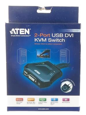 ATEN CS22D-AT KVM-switch 2 poorten DVI USB 1920 x 1200 Pixel ATEN CS22D-AT KVM-switch 2 poorten DVI USB 1920 x 1200 Pixel