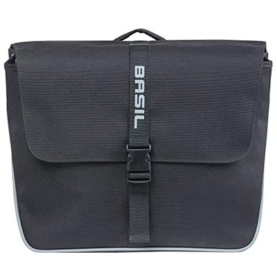 Basil Dubble fietstas forte mik 35 liter 15 x 38 x 30 cm - zwart