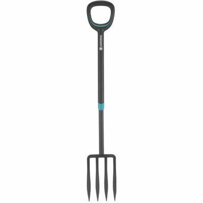 Gardena ErgoLine Spitvork - Ergonomisch Tuinieren, Duurzaam Staal, Antislip D-handgreep, 25jr Garantie